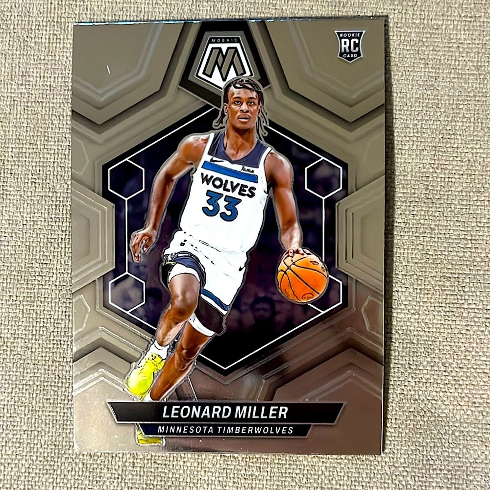 Leonard Miller Rookie 2023 Panini Mosaic Minnesota Timberwolves Basketball Card